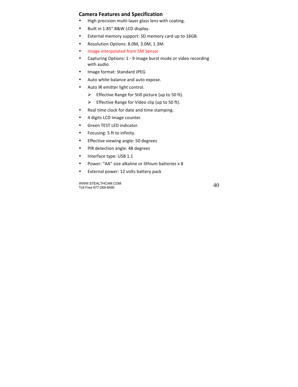 Stealth Cam STC-SNX1 Sniper-Shadow User Manual | Page 40 / 45