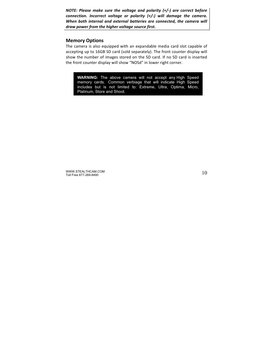 Stealth Cam STC-Z3IR Titan User Manual | Page 10 / 28