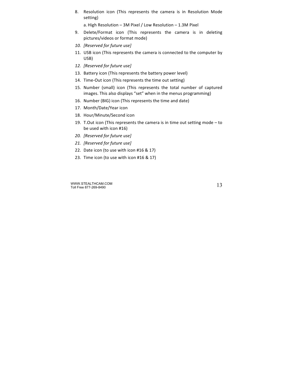 Stealth Cam STC-Z3IR Titan User Manual | Page 13 / 28