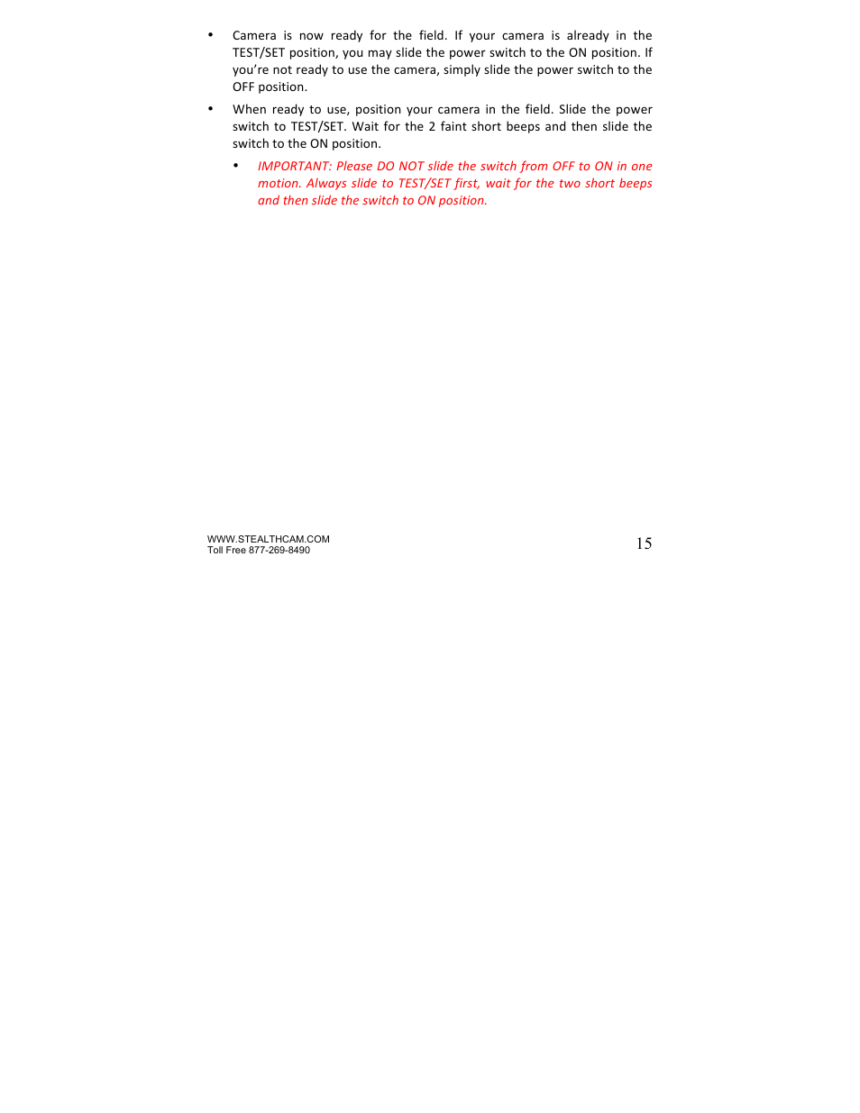 Stealth Cam STC-Z3IR Titan User Manual | Page 15 / 28