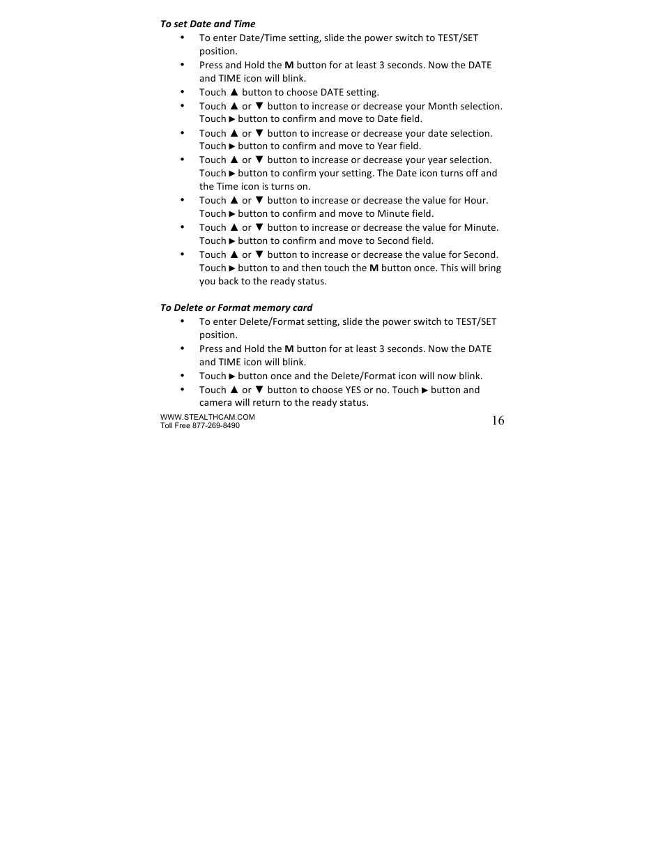 Stealth Cam STC-Z3IR Titan User Manual | Page 16 / 28