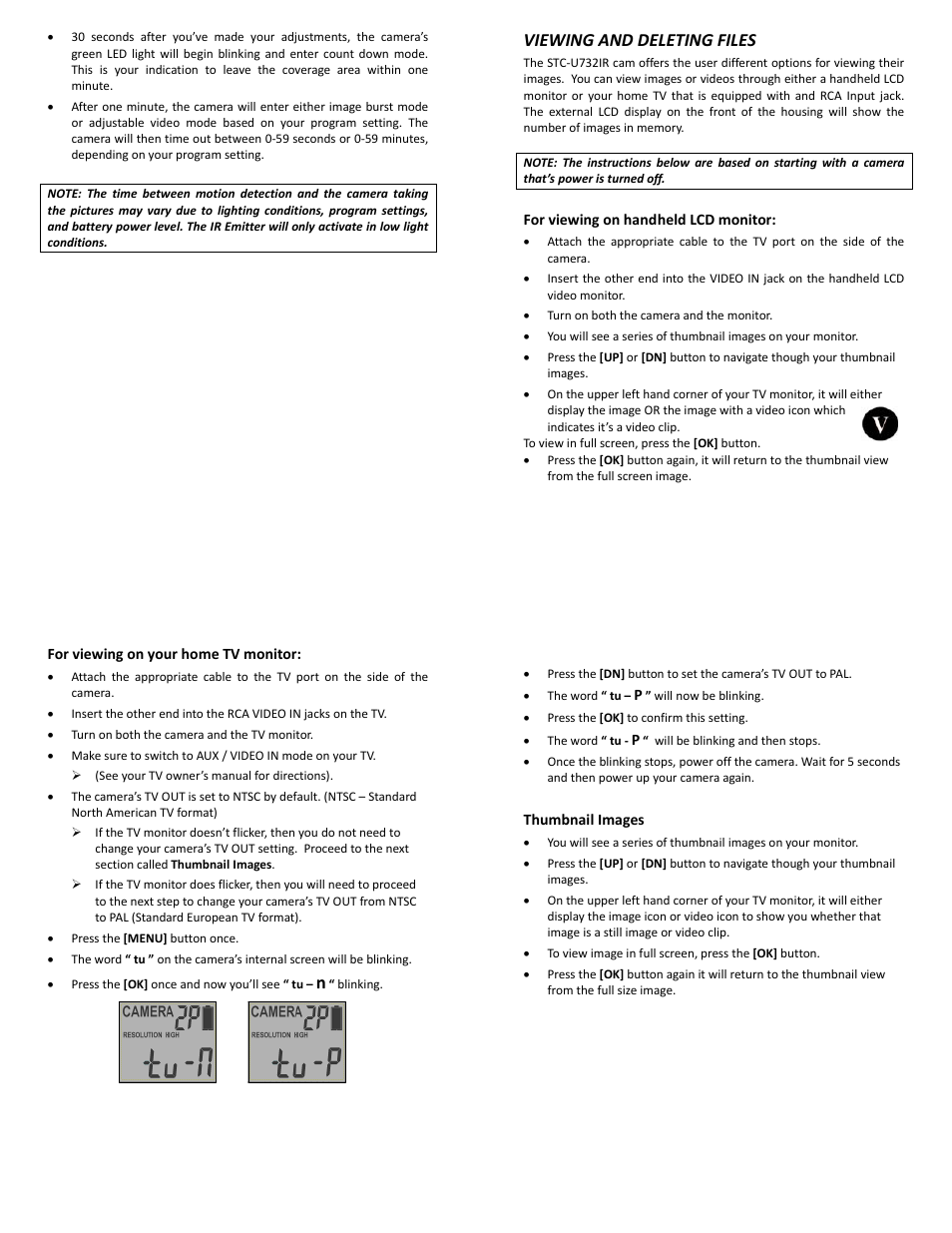 Viewing and deleting files | Stealth Cam STC-U732K UNIT-7 User Manual | Page 8 / 11