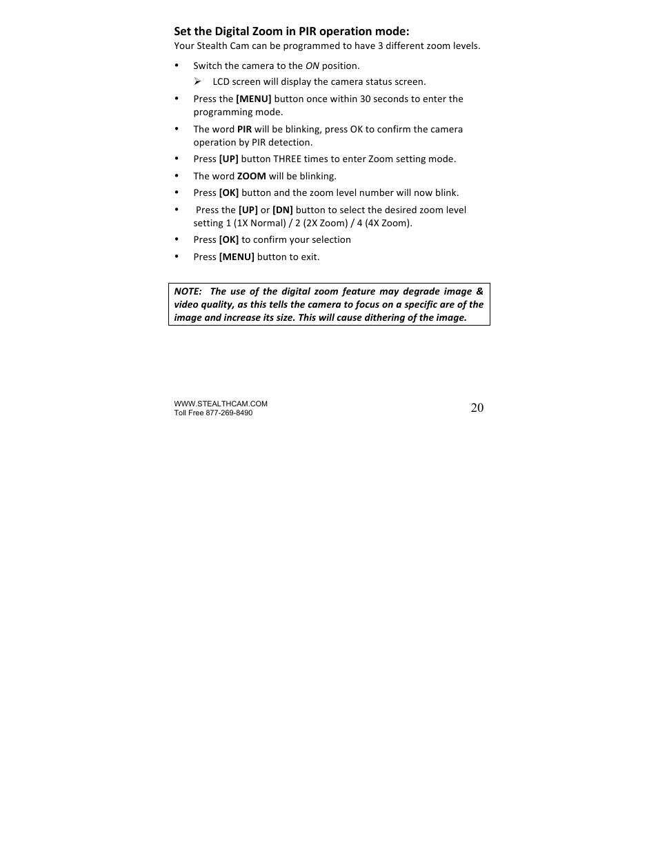 Stealth Cam STC-U840IRNG UNIT-OPS User Manual | Page 20 / 45