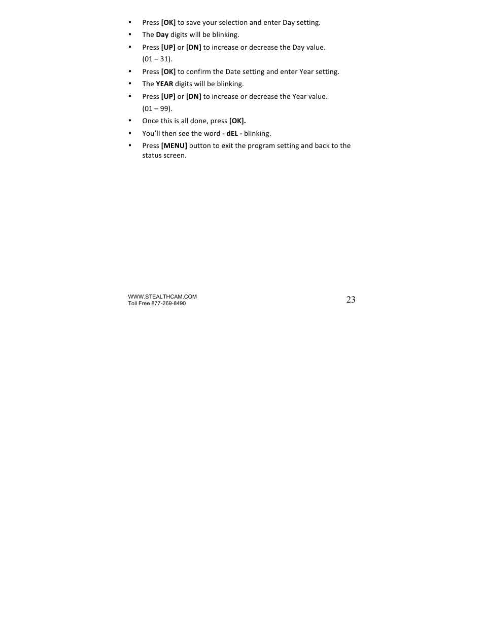 Stealth Cam STC-U840IRNG UNIT-OPS User Manual | Page 23 / 45