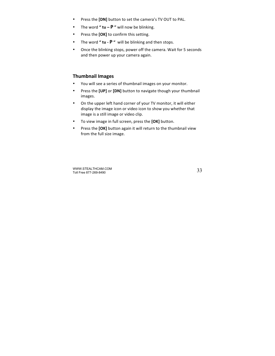 Stealth Cam STC-U840IRNG UNIT-OPS User Manual | Page 33 / 45
