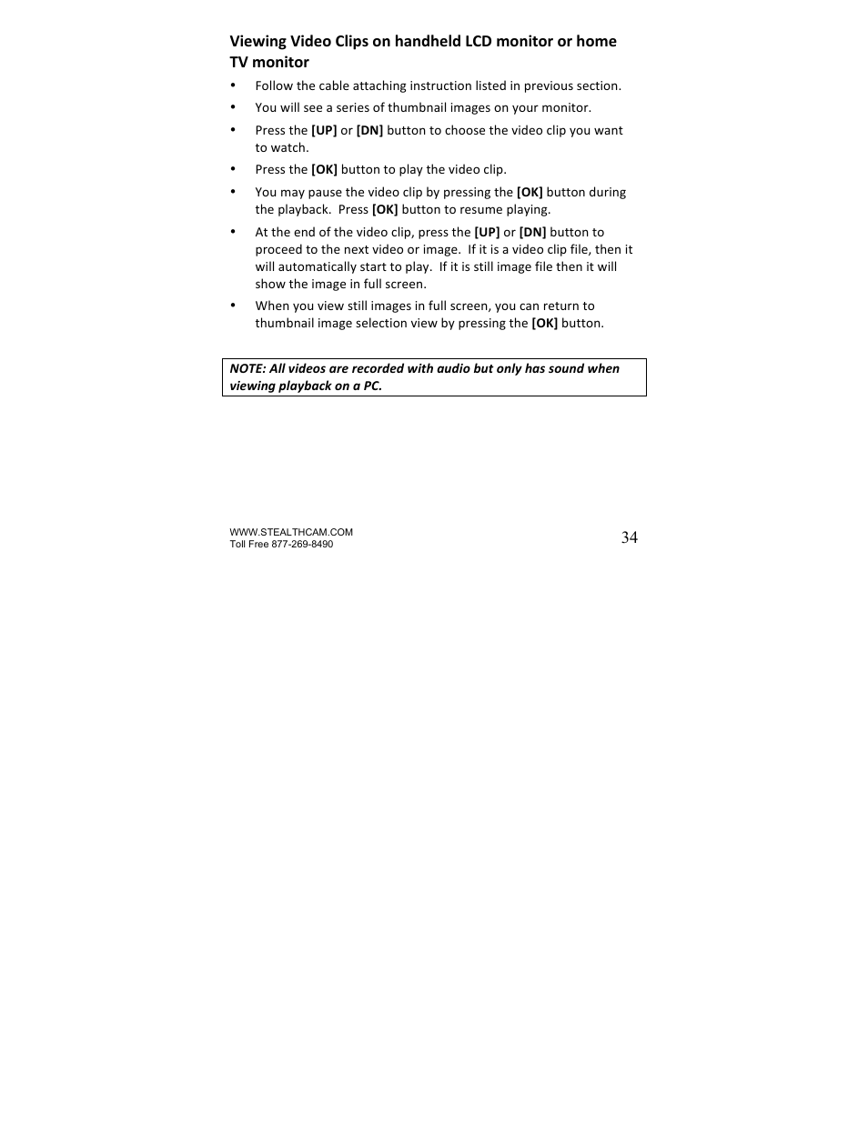 Stealth Cam STC-U840IRNG UNIT-OPS User Manual | Page 34 / 45
