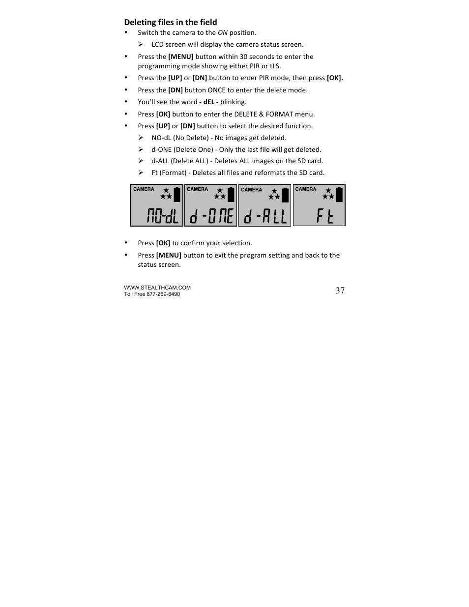 Stealth Cam STC-U840IRNG UNIT-OPS User Manual | Page 37 / 45