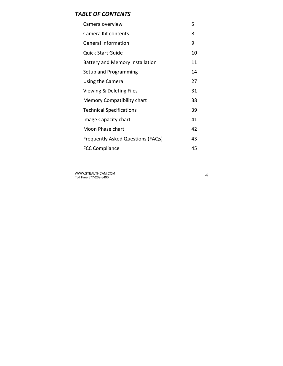 Stealth Cam STC-U840IRNG UNIT-OPS User Manual | Page 4 / 45