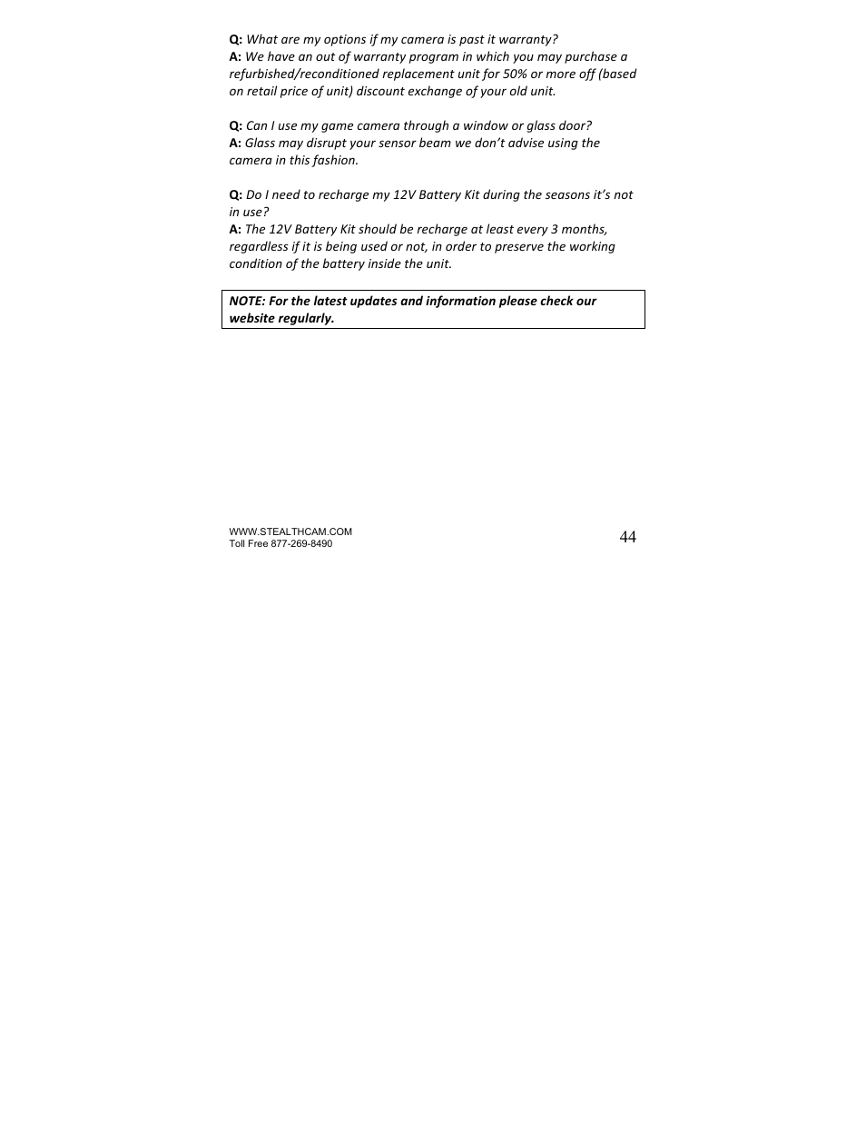 Stealth Cam STC-U840IRNG UNIT-OPS User Manual | Page 44 / 45