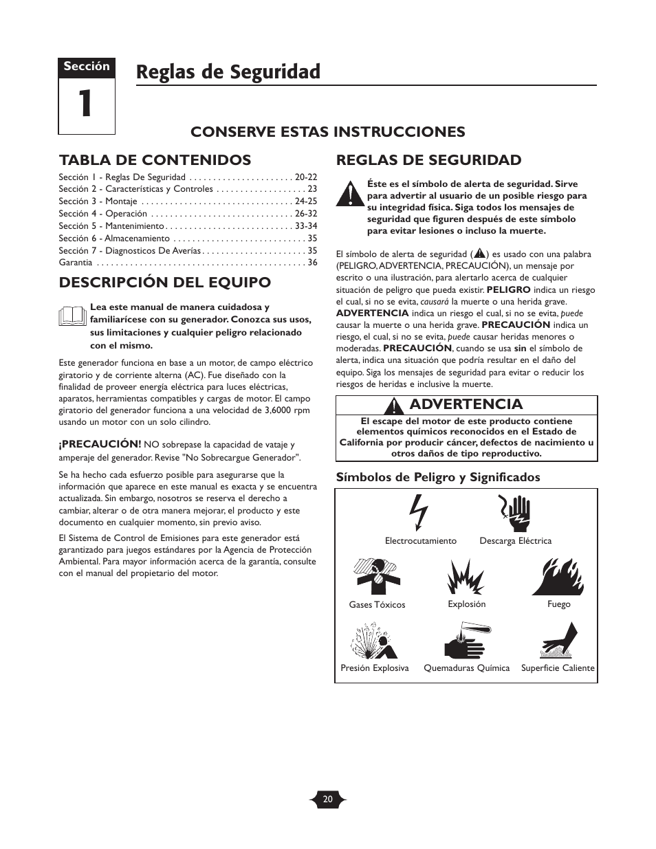 Briggs & Stratton 30237 User Manual | Page 20 / 36