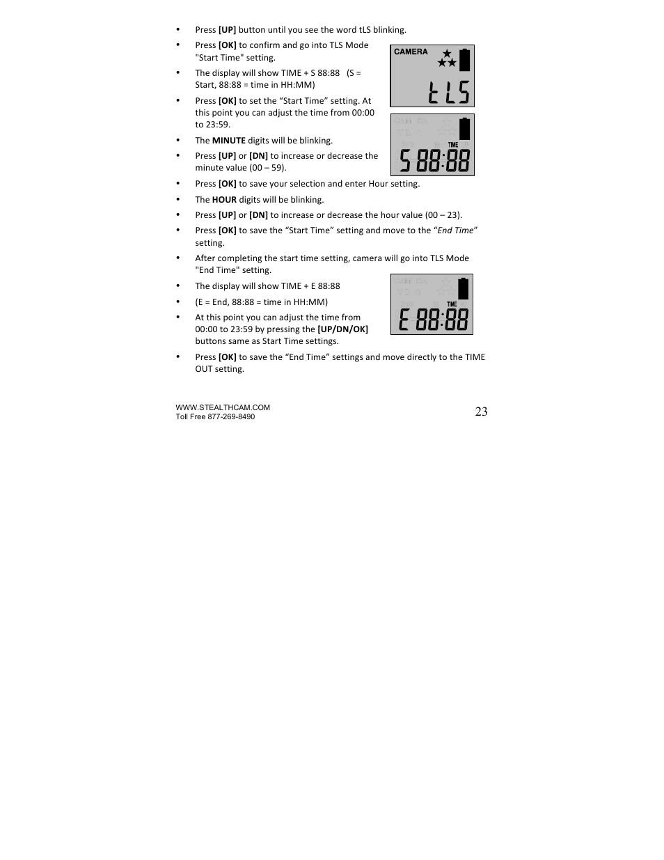 Stealth Cam STC-U840IRS1 UNIT-S1-Presets User Manual | Page 23 / 42