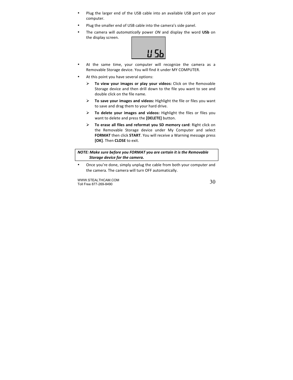 Stealth Cam STC-U840IRS1 UNIT-S1-Presets User Manual | Page 30 / 42