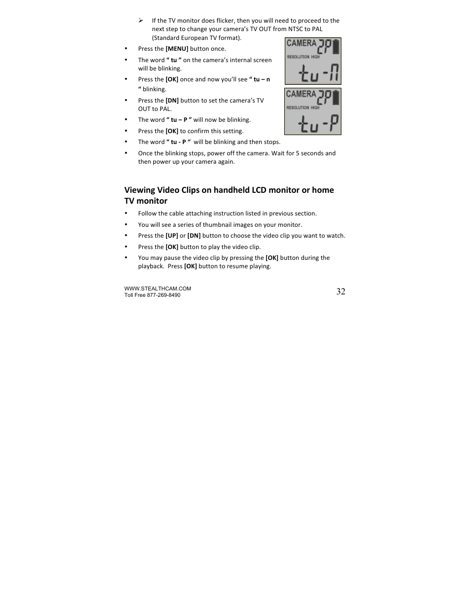 Stealth Cam STC-U840IRS1 UNIT-S1-Presets User Manual | Page 32 / 42