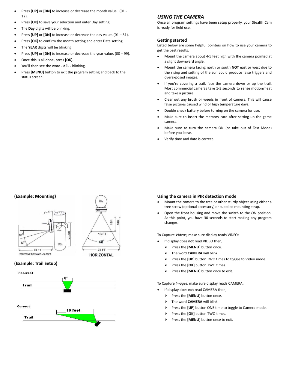 Using the camera | Stealth Cam STC-U840IRS1 User Manual | Page 6 / 9