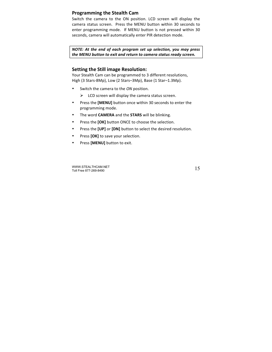 Stealth Cam STC-U840IR UNIT User Manual | Page 15 / 36