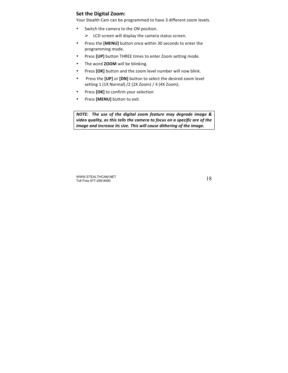 Stealth Cam STC-U840IR UNIT User Manual | Page 18 / 36