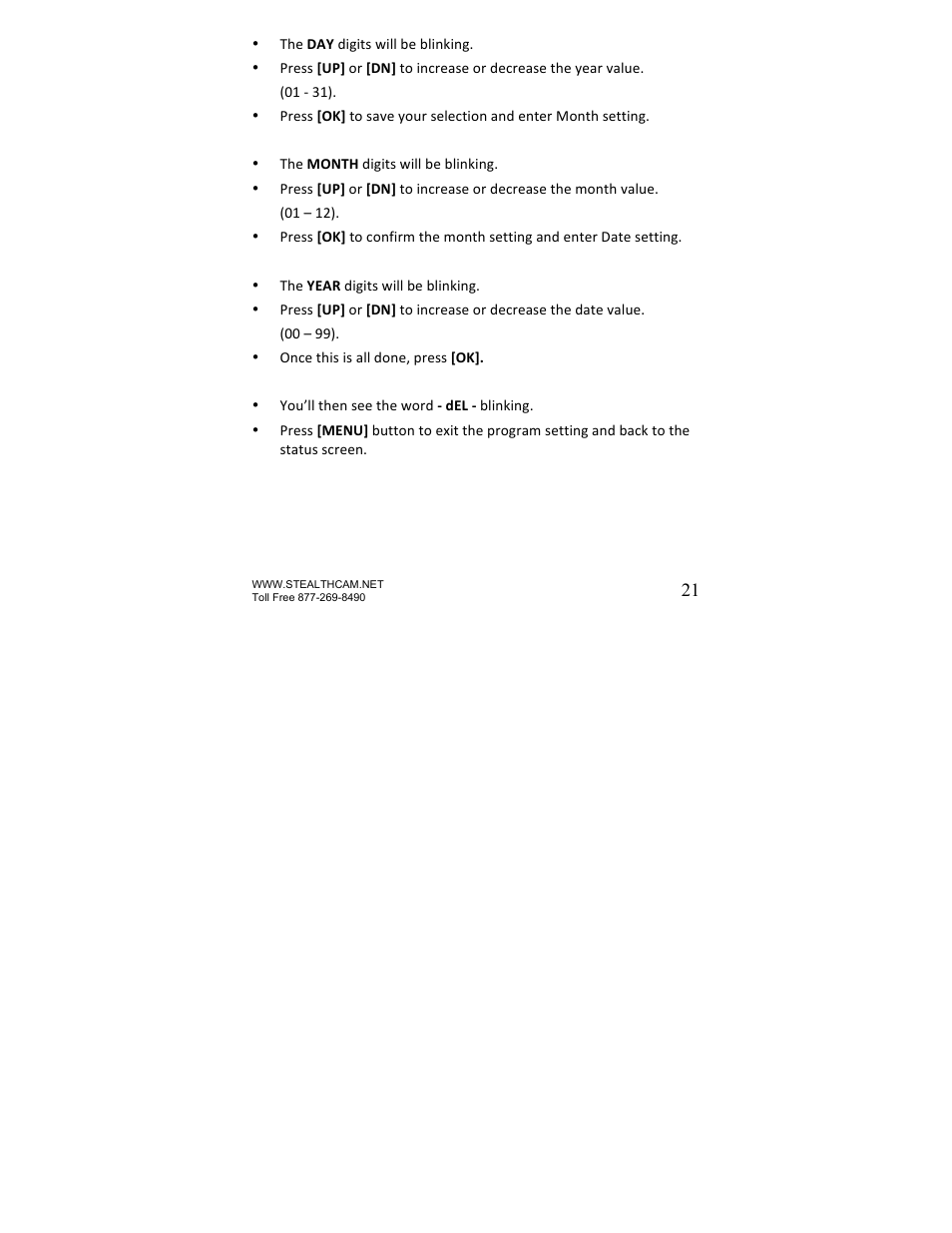 Stealth Cam STC-U840IR UNIT User Manual | Page 21 / 36