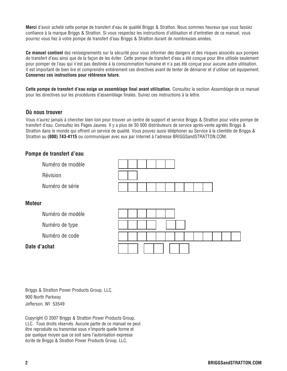 Briggs & Stratton Water Transfer Pump User Manual | Page 50 / 72