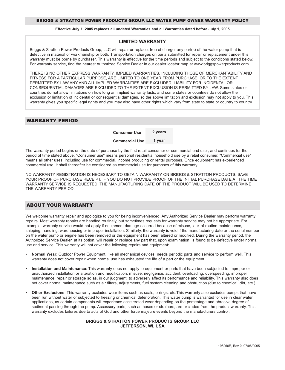 Briggs & Stratton 073002 User Manual | Page 25 / 72