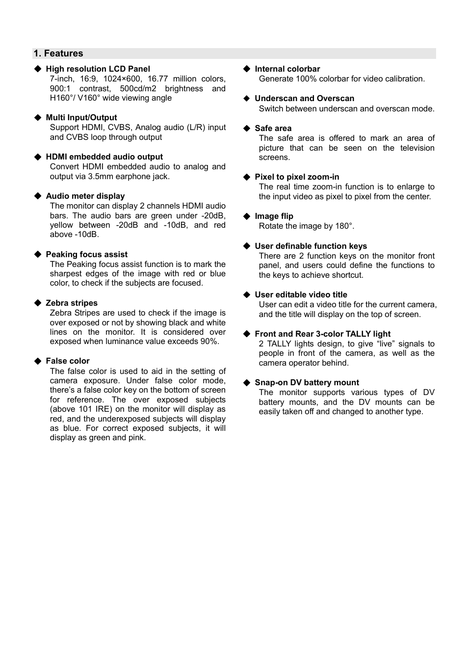 SWIT Electronics S-1071C Plus User Manual | Page 4 / 12