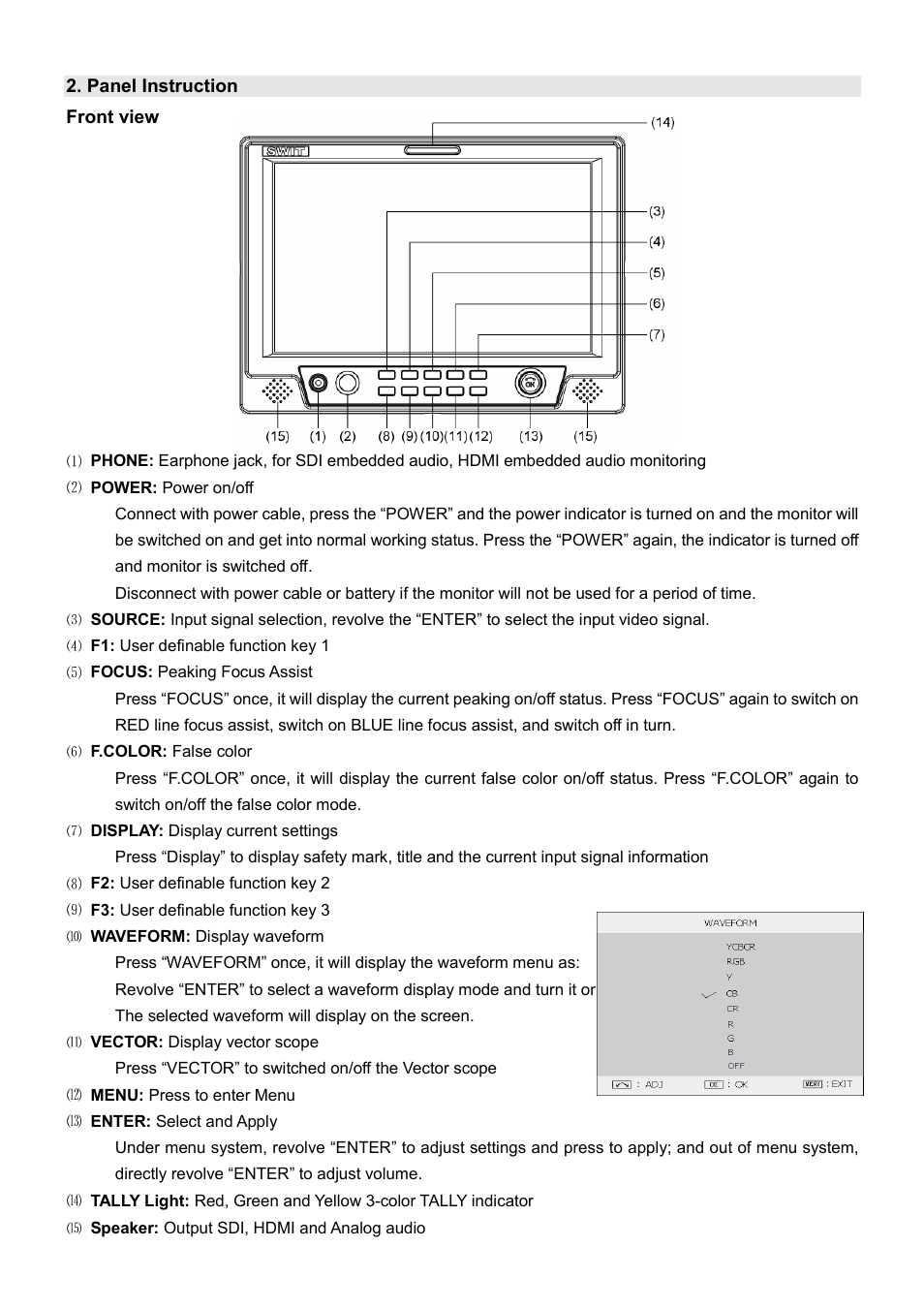 SWIT Electronics S-1090F User Manual | Page 5 / 12