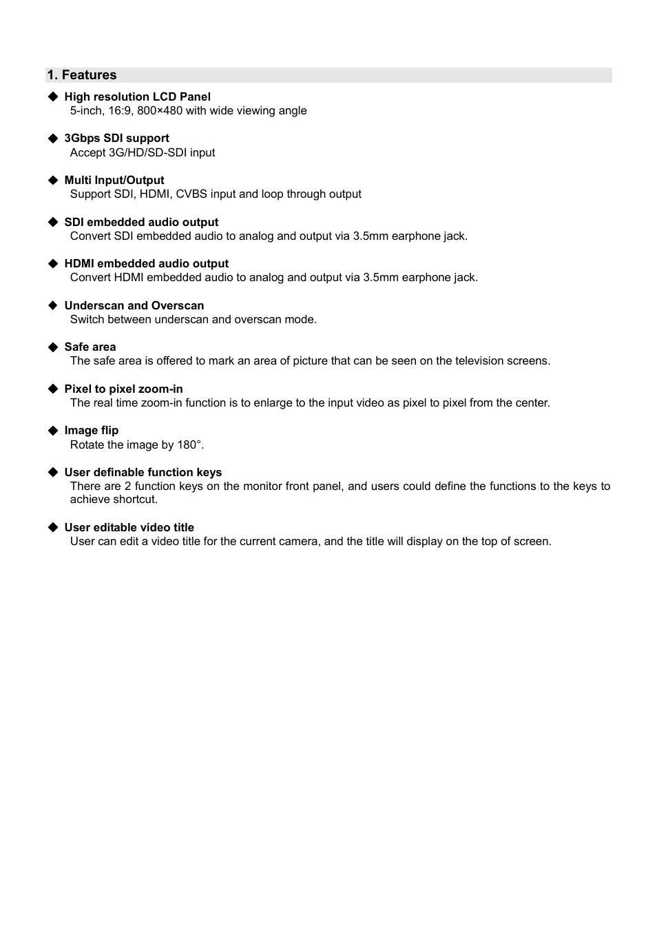 SWIT Electronics S-1051H User Manual | Page 4 / 12