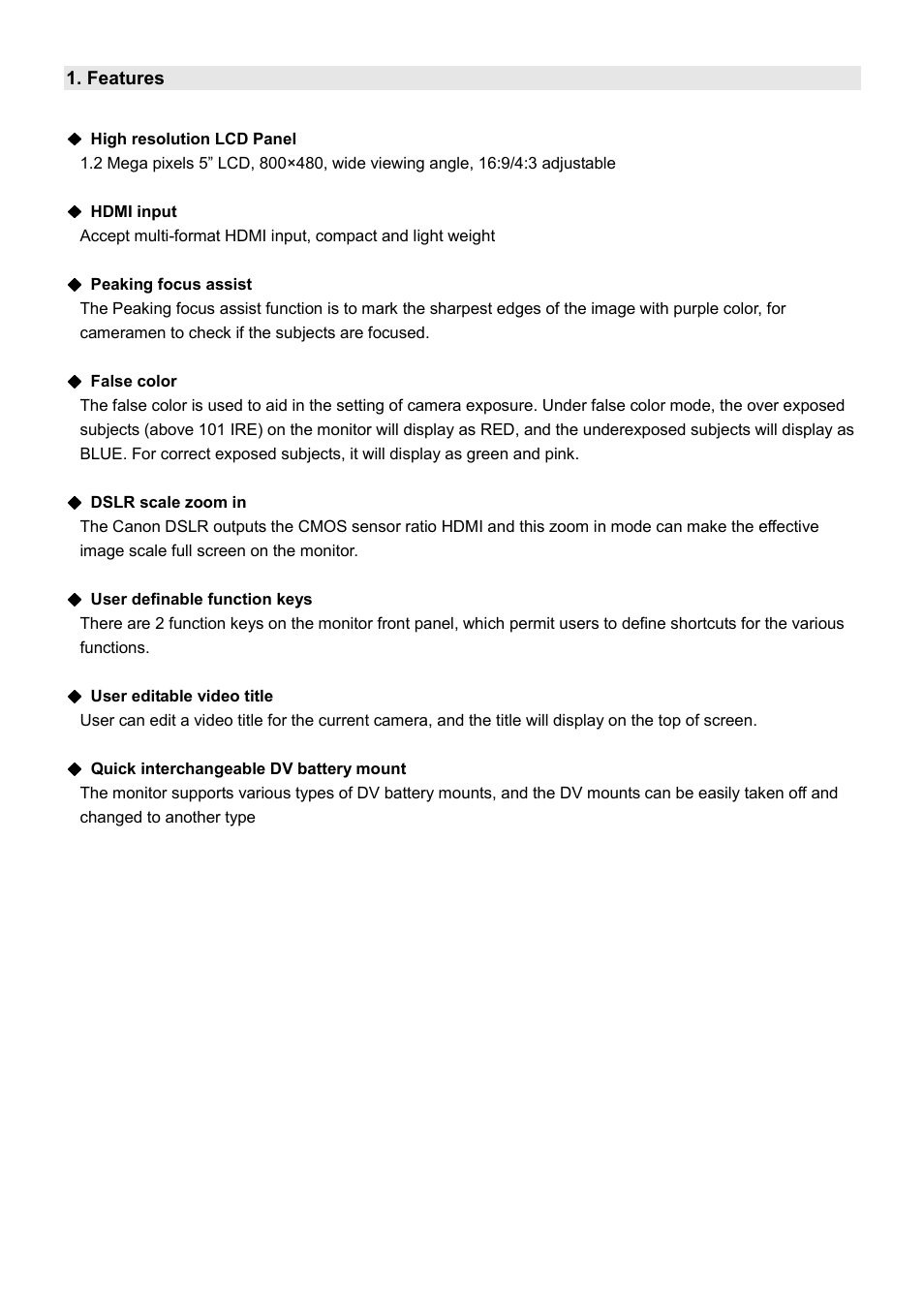 SWIT Electronics S-1051C User Manual | Page 4 / 12