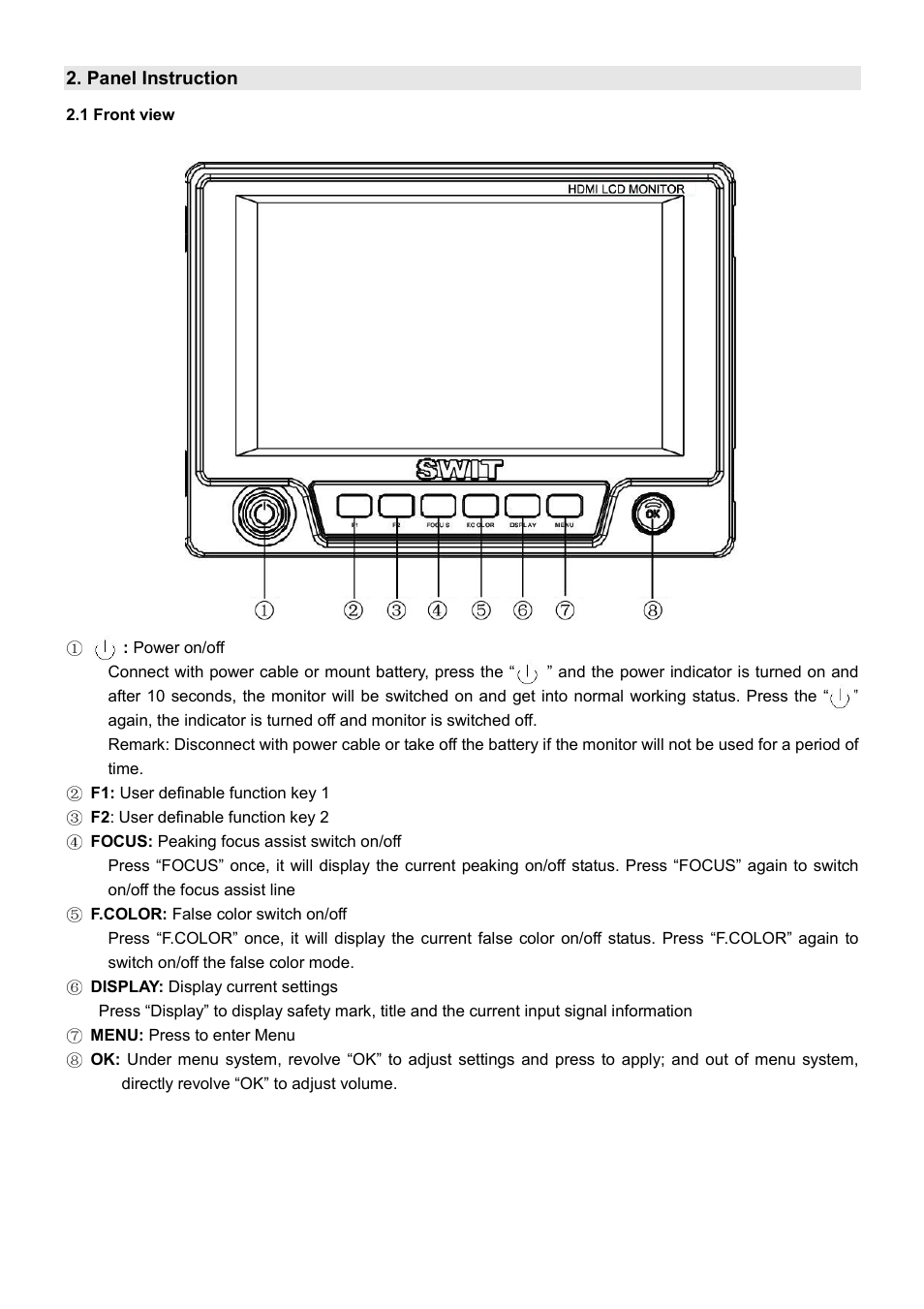SWIT Electronics S-1051C User Manual | Page 5 / 12