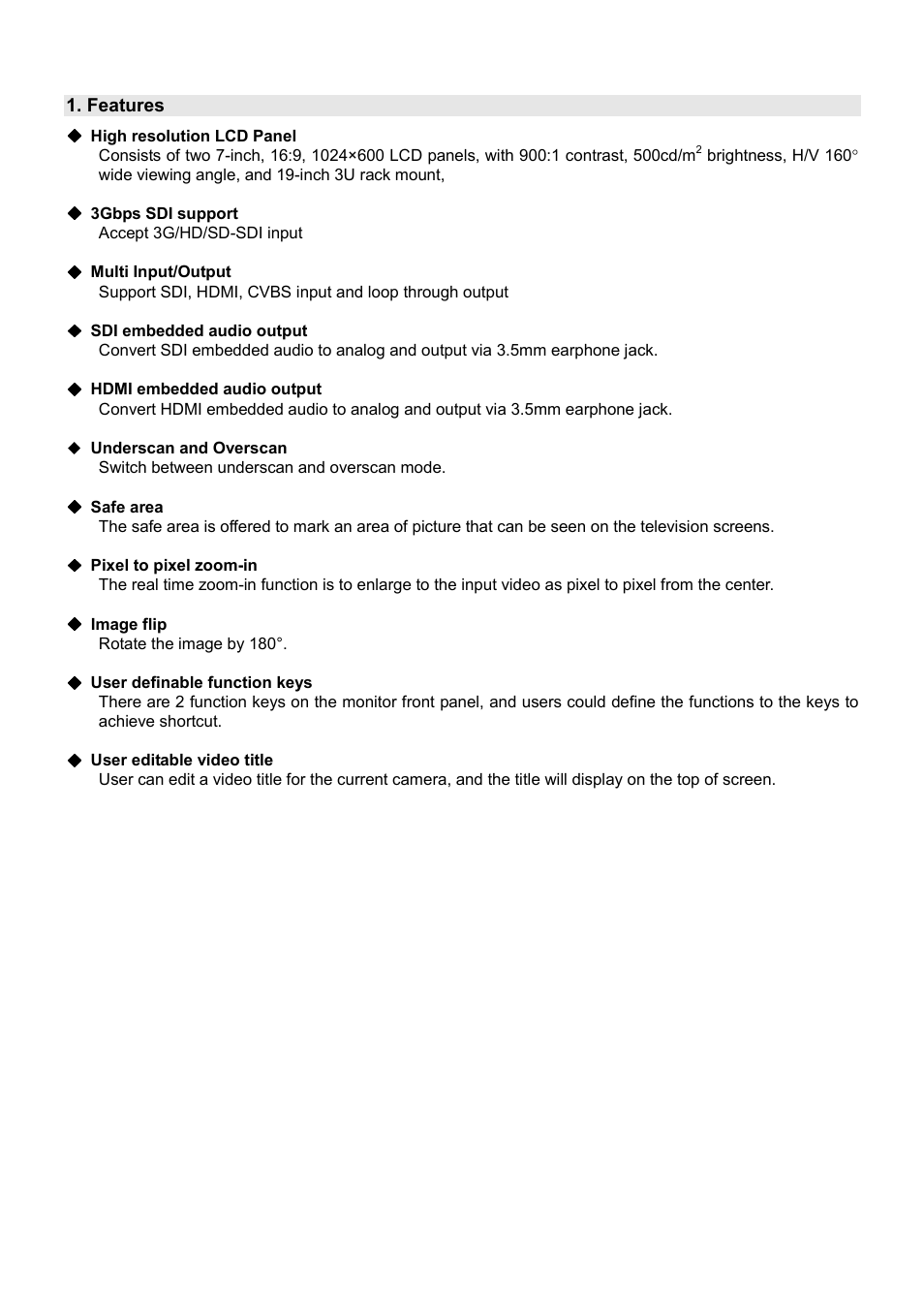 SWIT Electronics M-1071H User Manual | Page 4 / 12