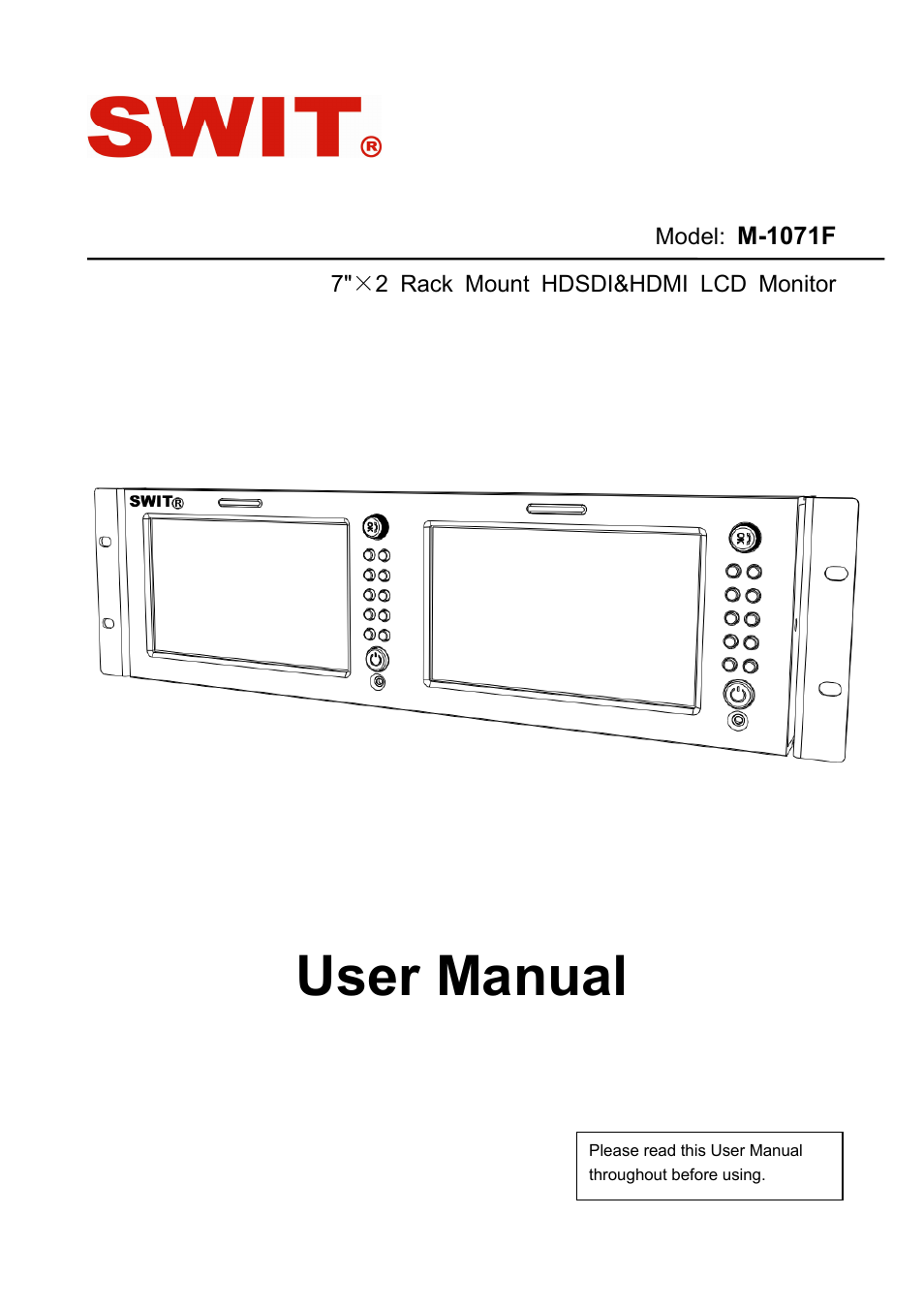 SWIT Electronics M-1071F User Manual | 12 pages