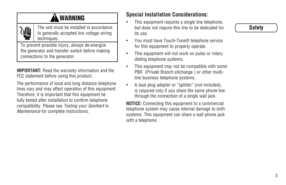 Warning | Briggs & Stratton Model 040205-0 User Manual | Page 5 / 64