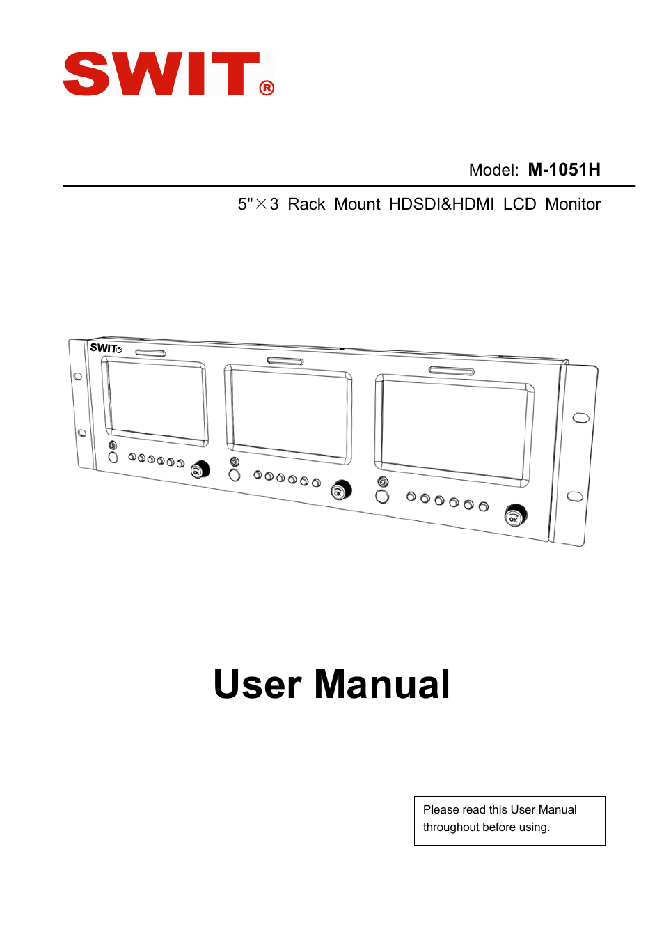 SWIT Electronics M-1051H User Manual | 12 pages