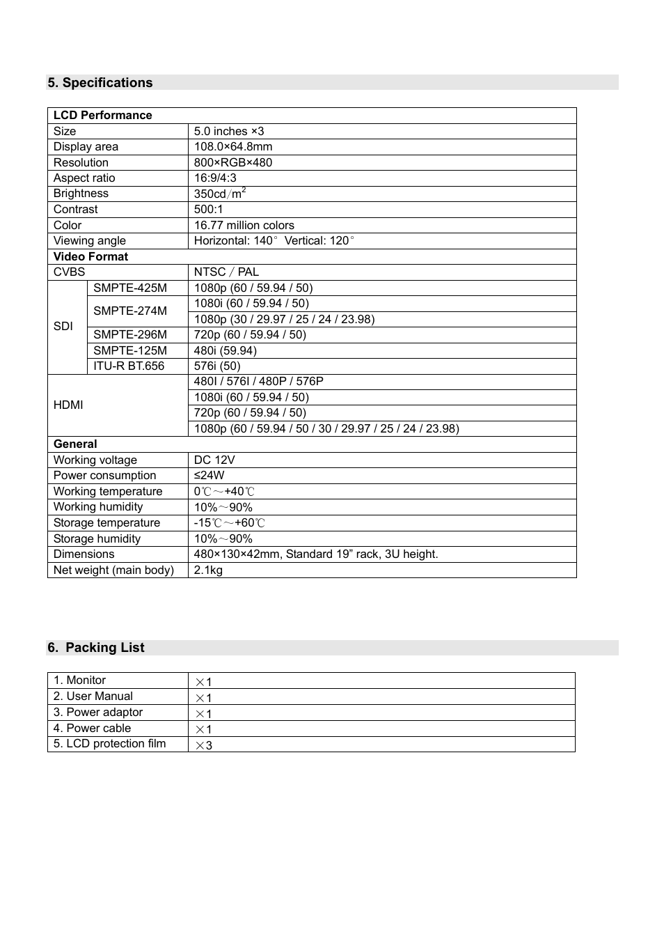 SWIT Electronics M-1051H User Manual | Page 10 / 12