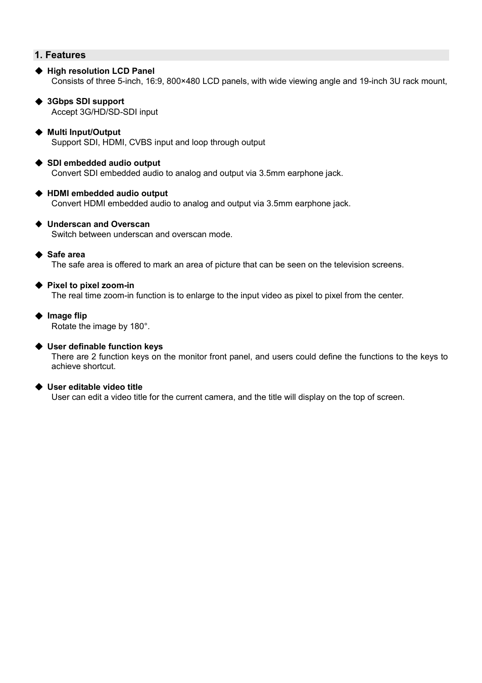 SWIT Electronics M-1051H User Manual | Page 4 / 12