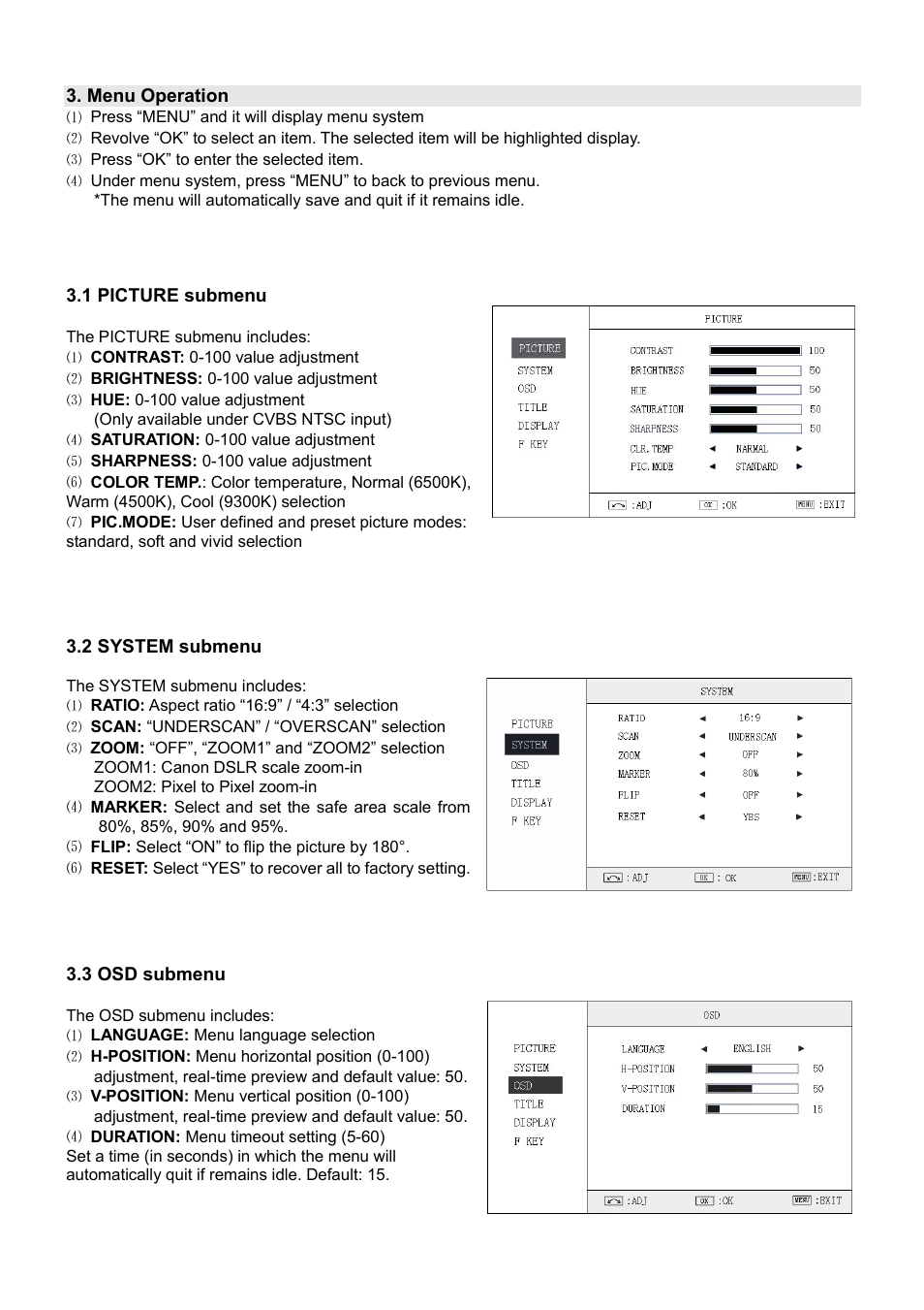 SWIT Electronics M-1051H User Manual | Page 7 / 12