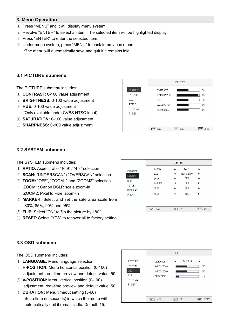 SWIT Electronics M-1071A User Manual | Page 7 / 12