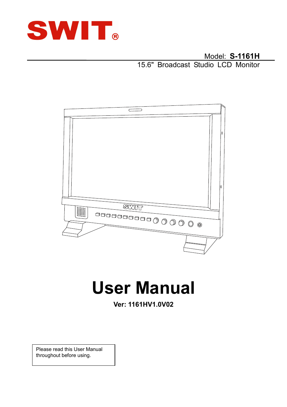 SWIT Electronics S-1161H User Manual | 16 pages