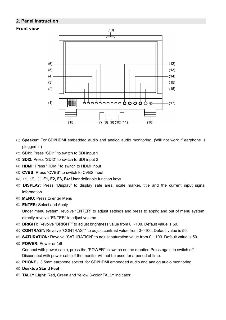 SWIT Electronics S-1161H User Manual | Page 5 / 16