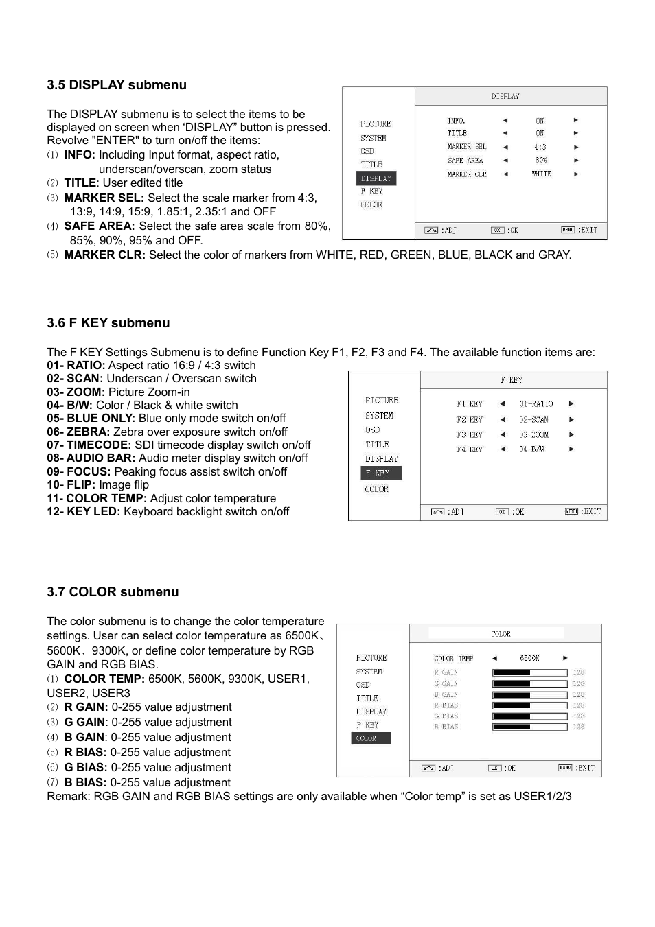 SWIT Electronics S-1161H User Manual | Page 8 / 16