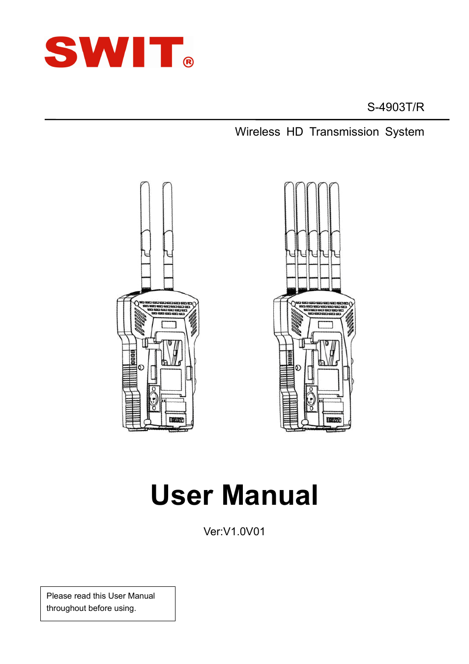 SWIT Electronics S-4903R User Manual | 12 pages