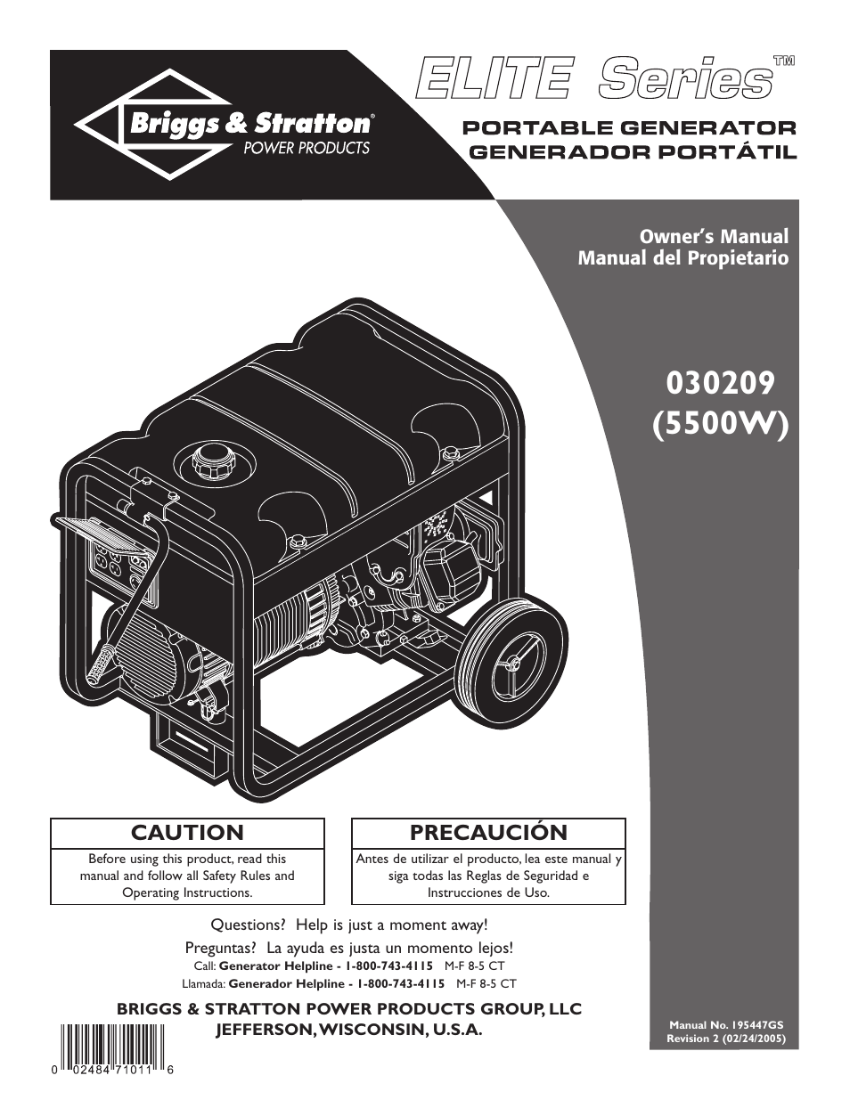 Briggs & Stratton Elite 030209 User Manual | 28 pages