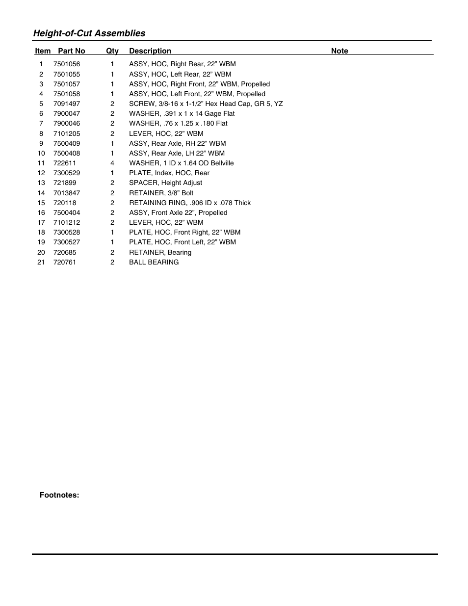 Height-of-cut assemblies | Briggs & Stratton NSPV22675HW User Manual | Page 13 / 20