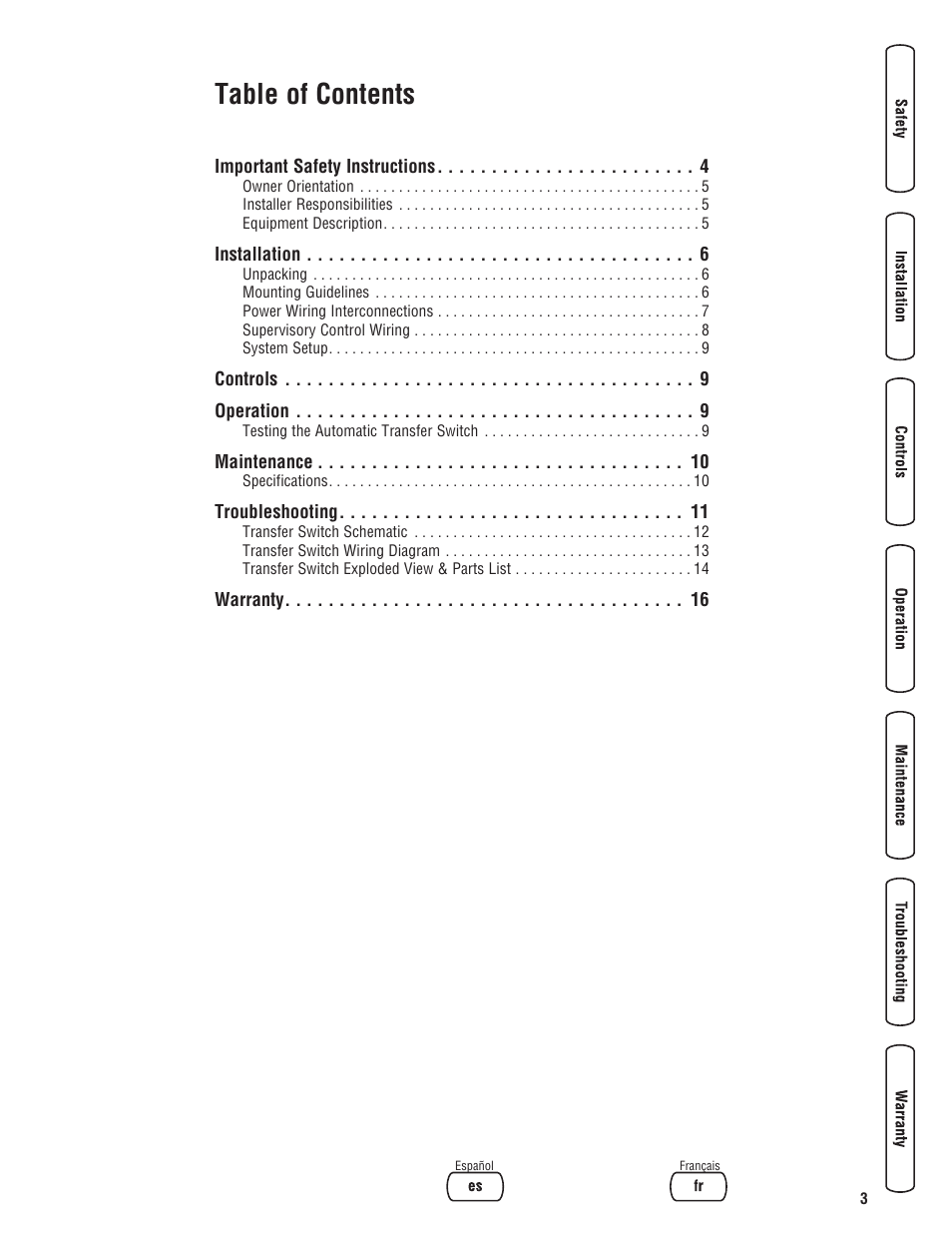 Briggs & Stratton NEMA 3R User Manual | Page 3 / 40
