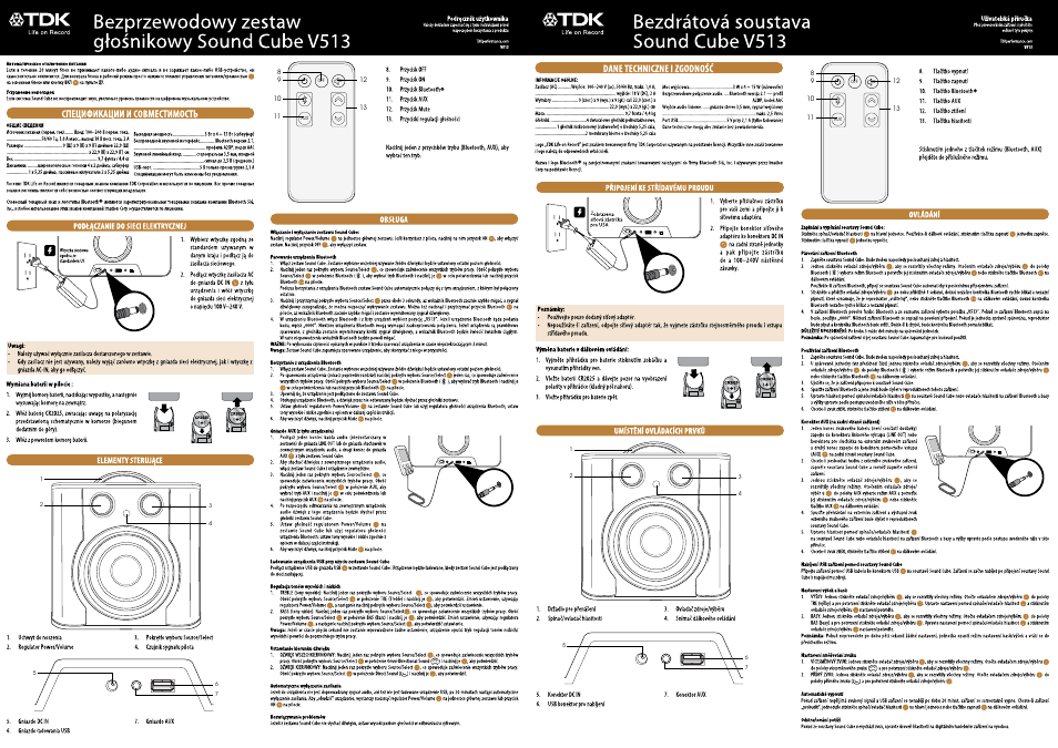 TDK V513 Wireless Sound Cube User Manual | Page 5 / 8