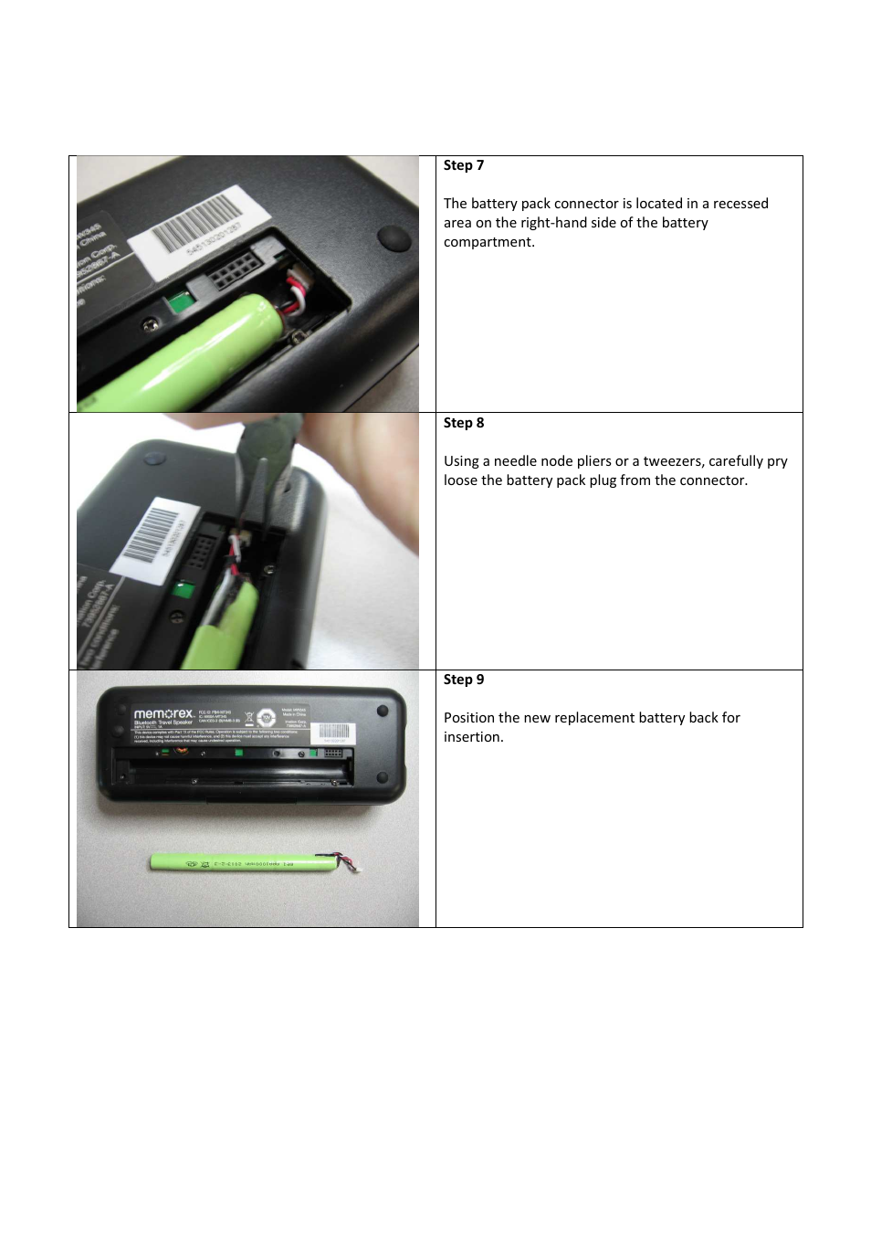 TDK TW345 - Battery Replacement Guide User Manual | Page 3 / 6
