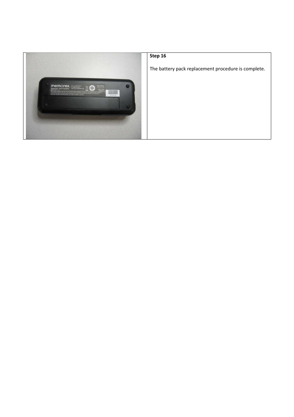 TDK TW345 - Battery Replacement Guide User Manual | Page 6 / 6