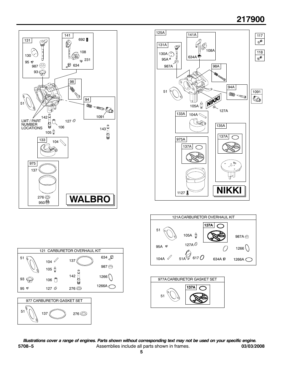 Walbro, Nikki | Briggs & Stratton 217900 User Manual | Page 5 / 15