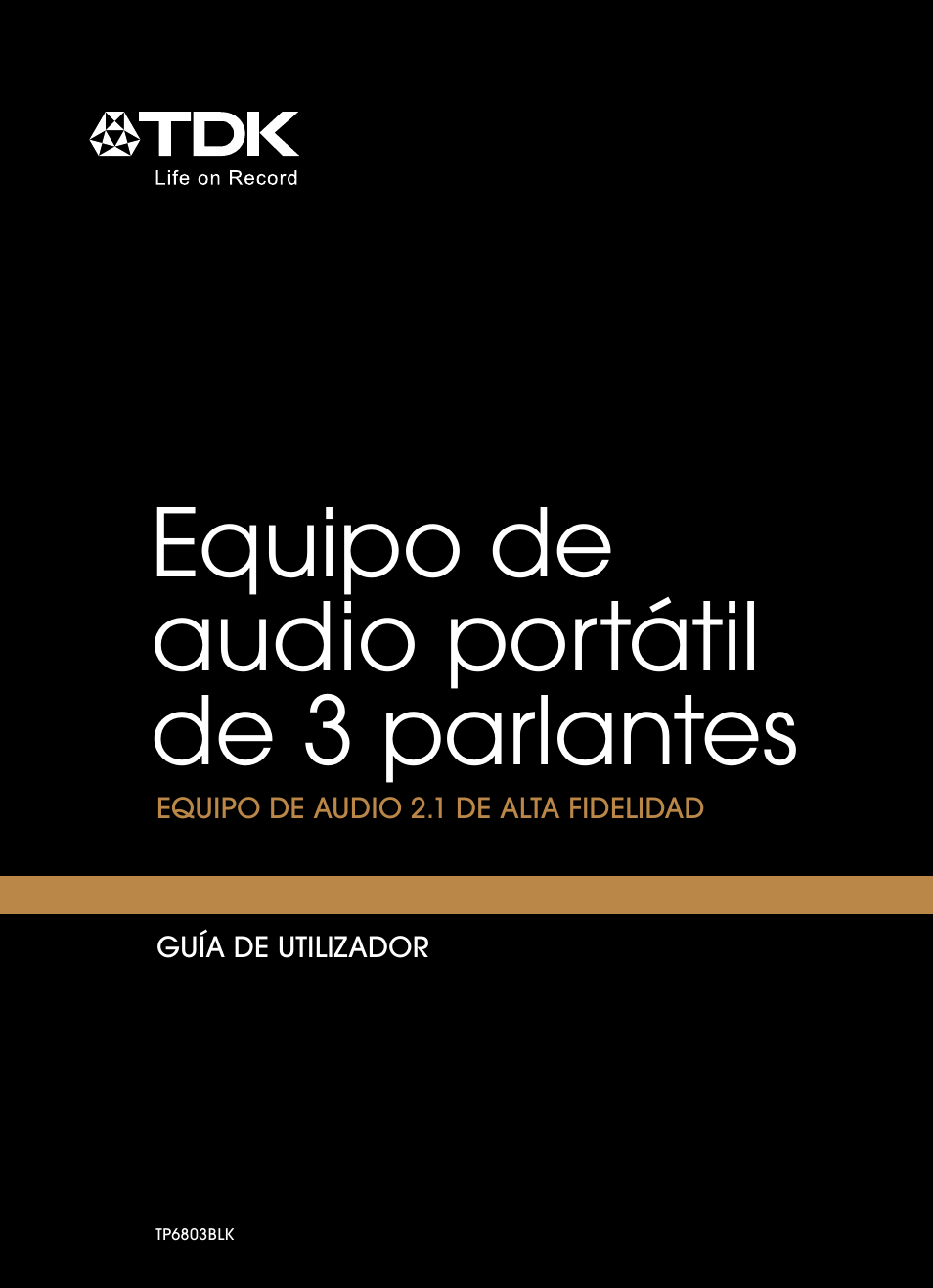 63952338b_tp6803blk_3speaker_sp_1, Equipo de audio portátil de 3 parlantes | TDK TP6803 3 Speaker Boombox User Manual | Page 53 / 78