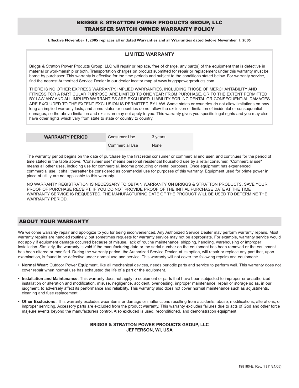 Briggs & Stratton 71009 User Manual | Page 21 / 44