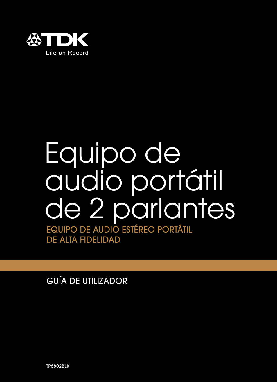 63952336b_tp6802blk_2speakerboombox_sp_1, Equipo de audio portátil de 2 parlantes | TDK TP6802 2-Speaker Boombox User Manual | Page 27 / 78